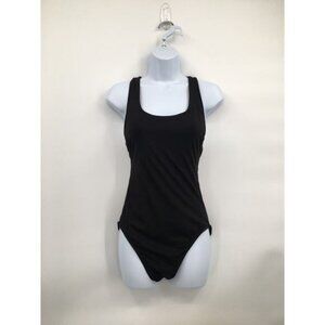 Andie The Tulum One Piece Swimsuit Black Smooth Medium Tall MT Long Torso